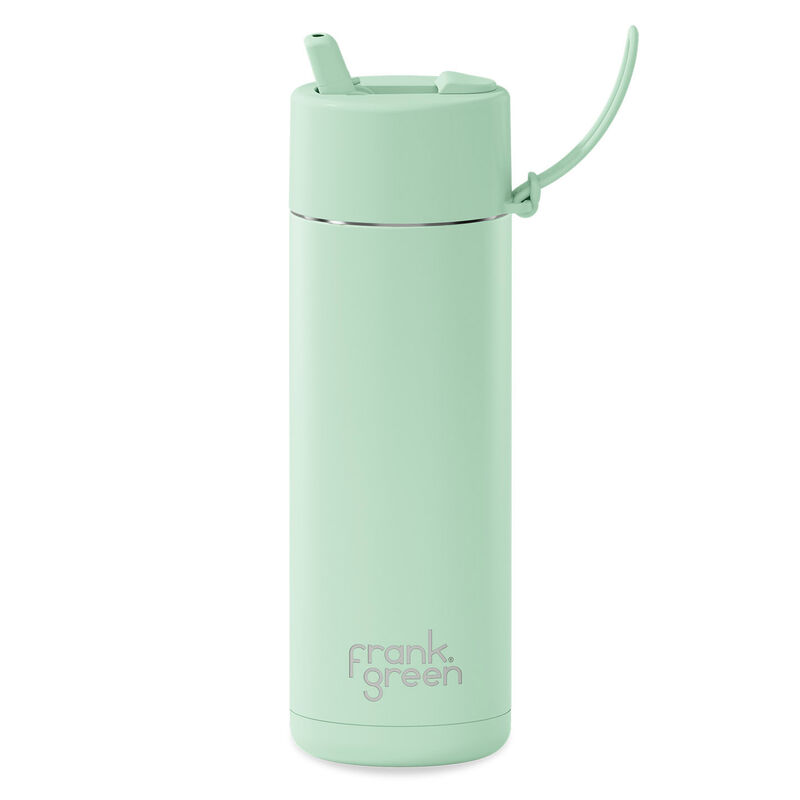 frank green 20oz Reusable Bottle with Flip Straw Lid Mint Gelato image number 0